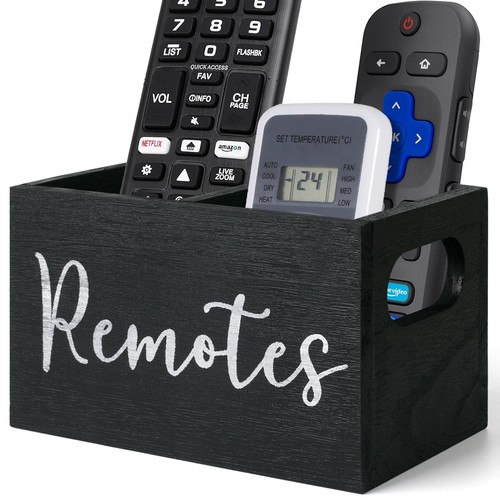 Remote control holder wooden - remote,